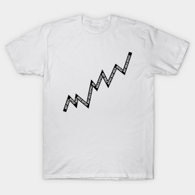 Buy Hold Repeat Line Chart Black T-Shirt by Shinsen Merch